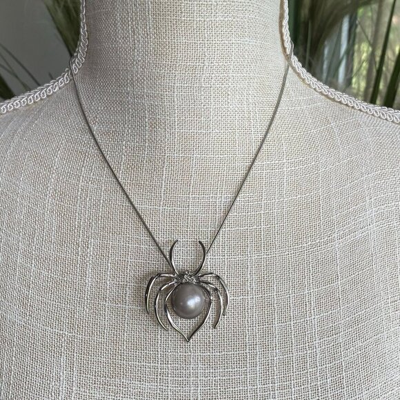 Jacqueline Kent Spider Necklace Earrings Brooch Set New​​ - Picture 3 of 14